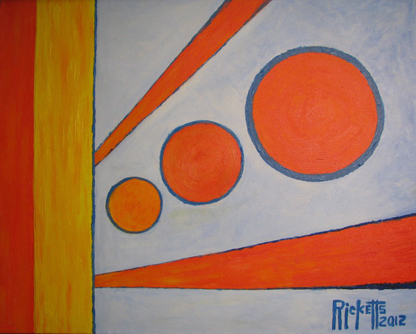 Space Scene: Vanishing Orange Circles by Danny Ricketts