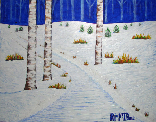 Snow Scene with Birches by Danny Ricketts