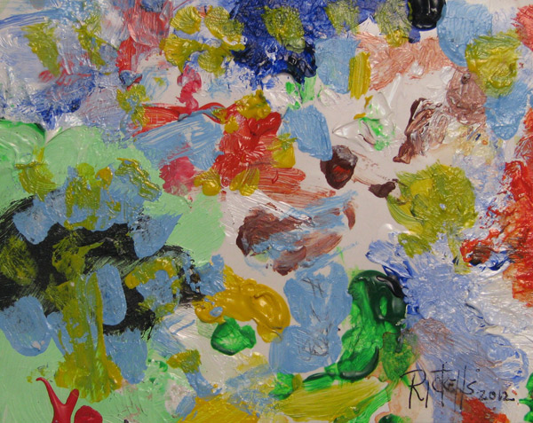 Abstract Flowers: Mint, White, Red, Blue by Danny Ricketts