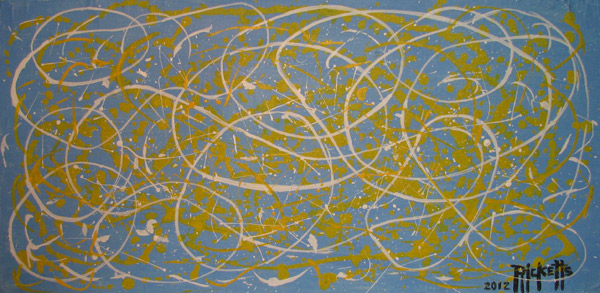 Swirls: Blue, Yellow, White by Danny Ricketts