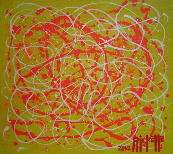 Swirls: Orange, Yellow, White by Danny Ricketts