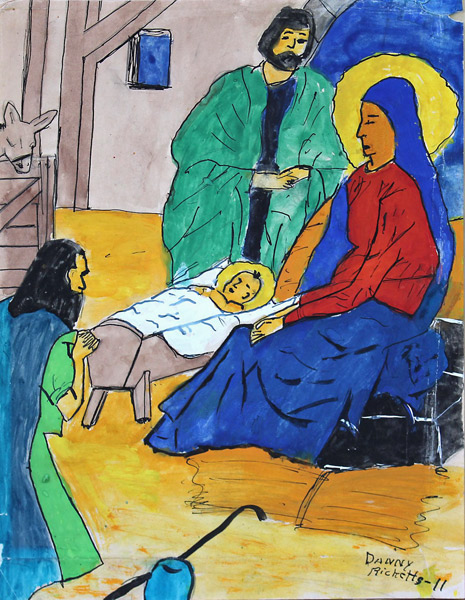 Mary, Joseph, Jesus, Stable by Danny Ricketts