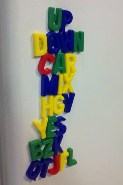 fridge magnetic letters